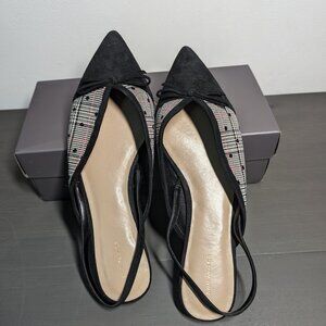 Ann Taylor Vanna Plaid Slingback Flats (11)